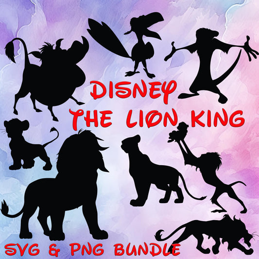 Bundle of The Lion King SVG, PNG, JPG, Simba, Nala, Rafiki, Timon, Pumba, Scar cut files, Simba svgs, Nala svg, Hakuna Matata clip art