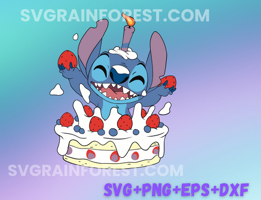 STITCH Birthday Cake svg,  Its My Birthday SVG Png, Happy Birthday svg png, Family Vacation Png, Magical Kingdom images bundle