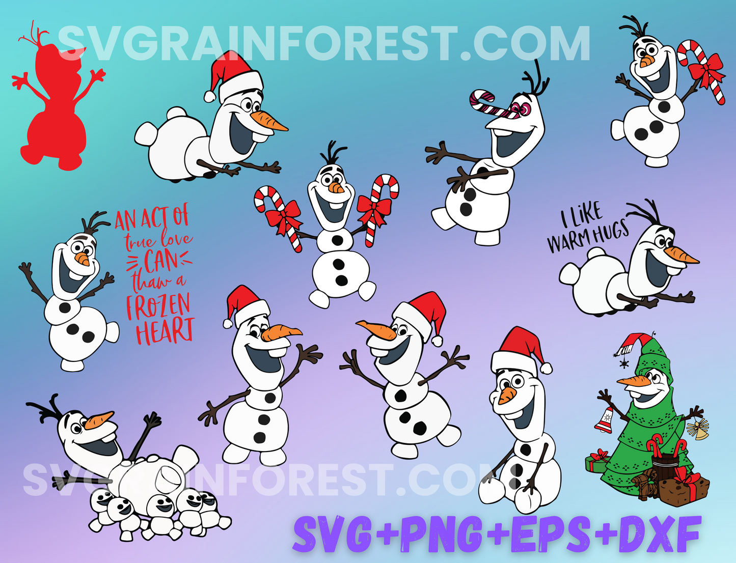 Olaf Svg Bundle, Frozen Svg, Christmas Svg, Olaf Svg, olaf svg layered, Snowman svg, Olaf Cricut, Silhouette, Cut File, svg, dxf, png